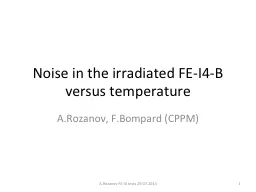 Noise in the irradiated FE-I4-B versus temperature