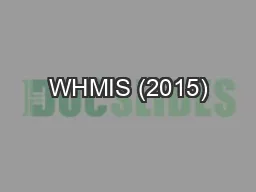 WHMIS (2015)