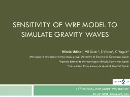 Sensitivity of WRF model to simulate gravity waves