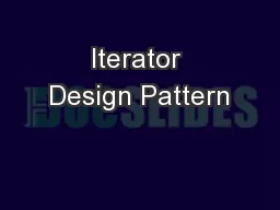 Iterator Design Pattern