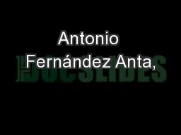 Antonio Fernández Anta,