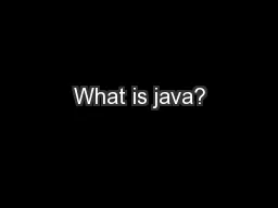 What is java?