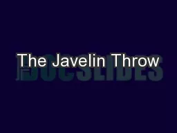 The Javelin Throw