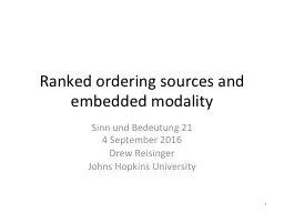 Ranked ordering sources and embedded modality