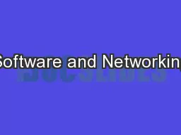 Software and Networking