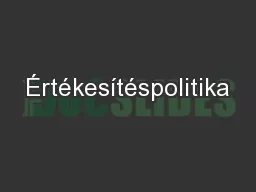 Értékesítéspolitika