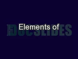 Elements of
