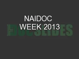 NAIDOC WEEK 2013