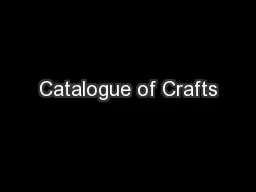 Catalogue of Crafts