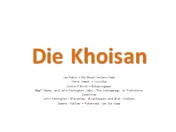 Die Khoisan