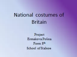 National costumes of Britain