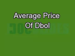 Average Price Of Dbol