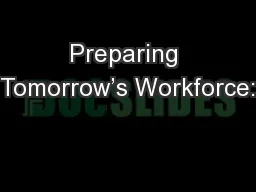 Preparing Tomorrow’s Workforce: