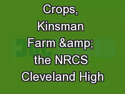 Cleveland Crops, Kinsman Farm & the NRCS Cleveland High