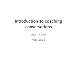 Introduction to coaching conversations