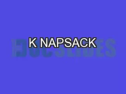 K NAPSACK