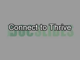 Connect to Thrive