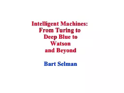 Intelligent Machines:
