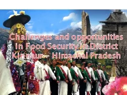 Challenges and opportunities in Food Security in District