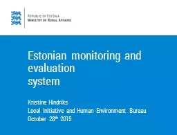 Estonian monitoring and evaluation