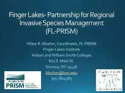 Finger Lakes- Partnership for Regional Invasive Species Man