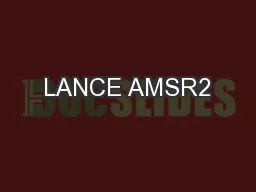 LANCE AMSR2