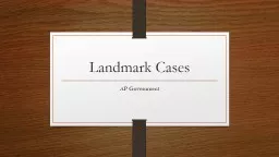 Landmark Cases