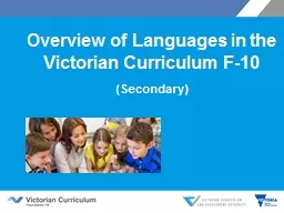 Overview of Languages in the Victorian Curriculum F-10