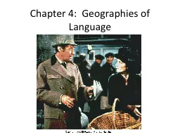 Chapter 4:  Geographies of Language