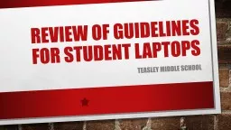 Review of Guidelines for Student Laptops