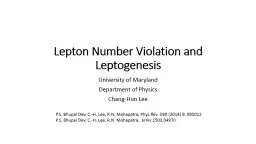 Lepton Number Violation and