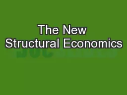 The New Structural Economics