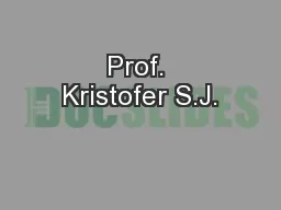 Prof. Kristofer S.J.