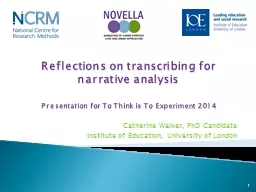 Reflections on transcribing for narrative analysis