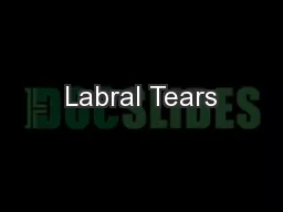 Labral Tears