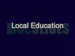 Local Education