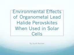Environmental Effects of