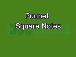 Punnet Square Notes