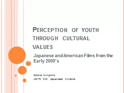 Perception of youth through cultural values