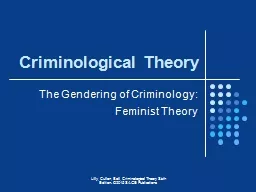 The Gendering of Criminology:
