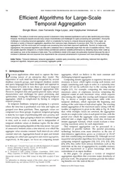 Efficient Algorithms for LargeScale Temporal Aggregati