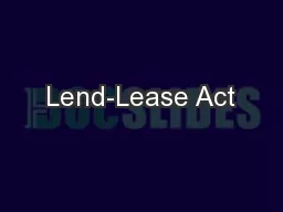 Lend-Lease Act