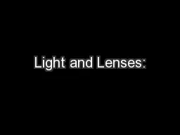 Light and Lenses: