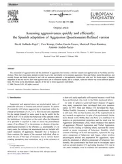 ARTICLEINPRESS Original article Assessing aggressivene