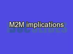 M2M implications