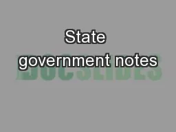 State government notes