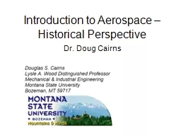 Introduction to Aerospace – Historical Perspective