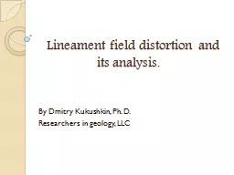 Lineament field distortion and its analysis.