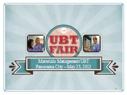 Materials Management UBT