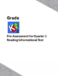 1 Pre-Assessment for Quarter 1